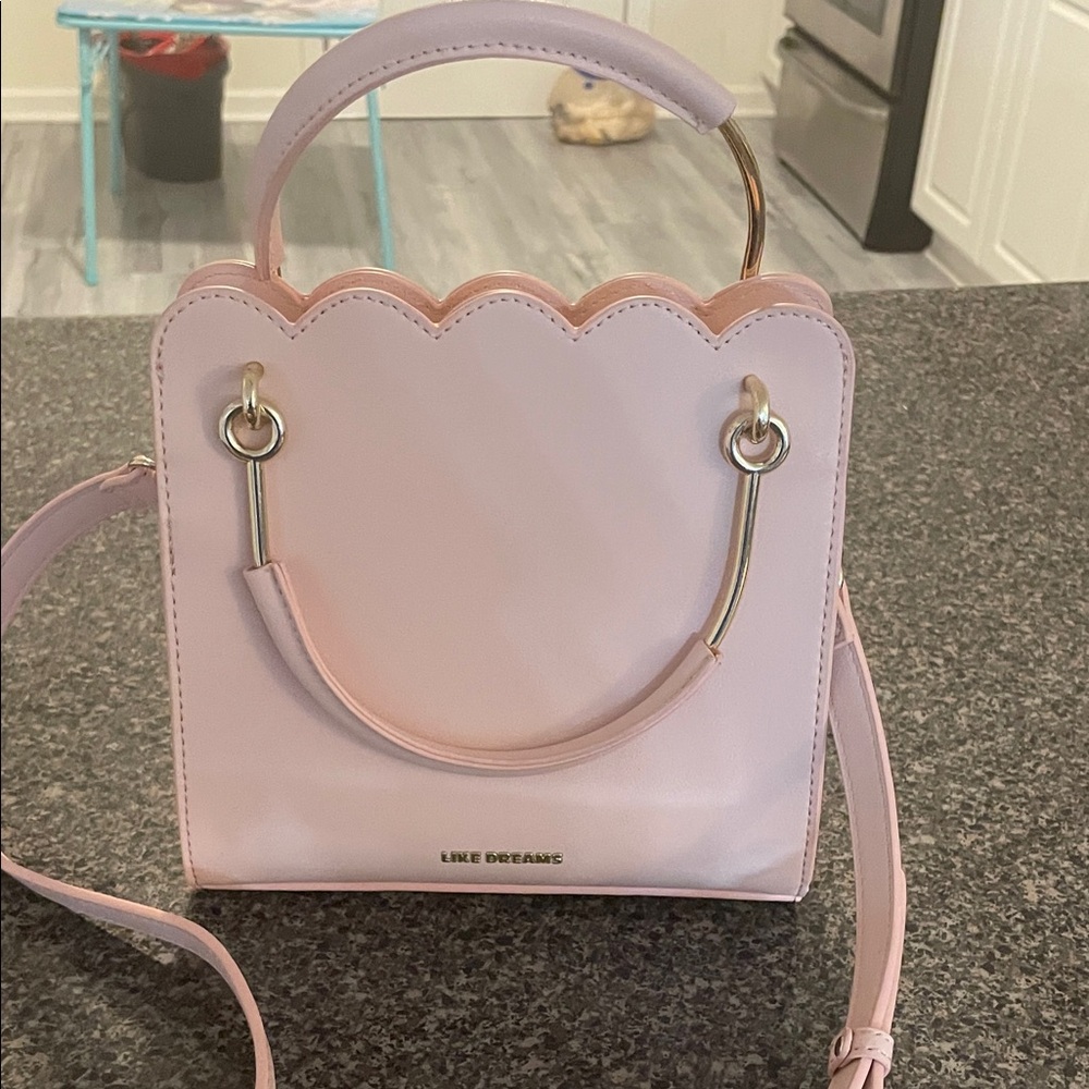 Like Dreams Pink Scalloped Mini Bag